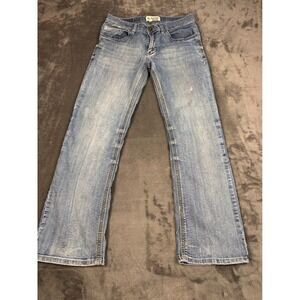 Rustic Blue Mens Slim Bootcut Jeans Light Wash 32x32 Cobalt 5RB403